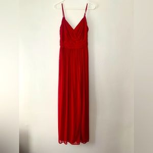 Red David’s Bridal Bridesmaid Dress